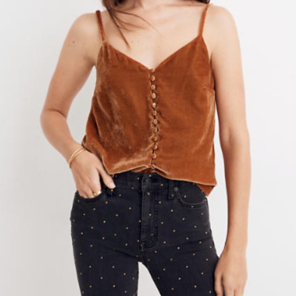 Madewell Tops - Madewell Velvet Button-Down Cami